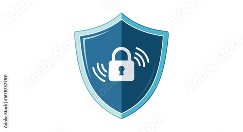 Digital Fortress: Wireless Security Shield Representing Modern Data Protection and Communication Encryption Methodologies for Safe Network Connections