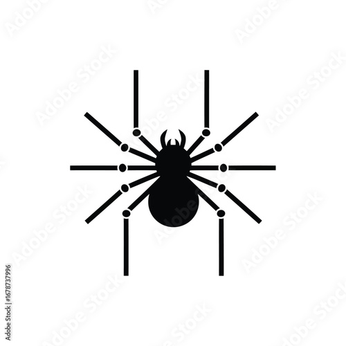 Vector illustration of spider silhouette, a vector illustration