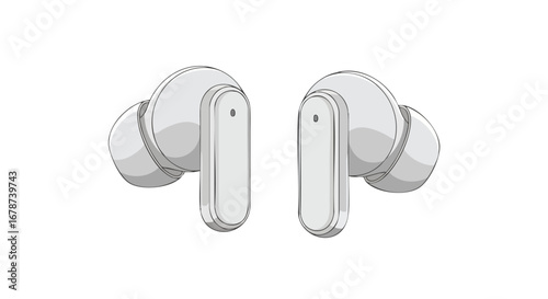 Wireless Harmony: A Pair of White Earbuds for Audiophile Bliss and On-the-Go Listening Pleasure