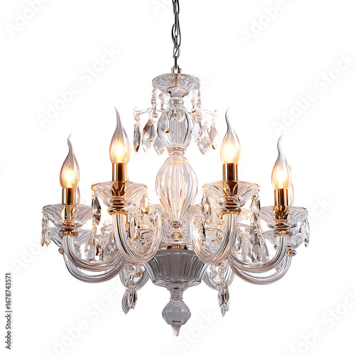 Glass chandelier shines bright in luxury 