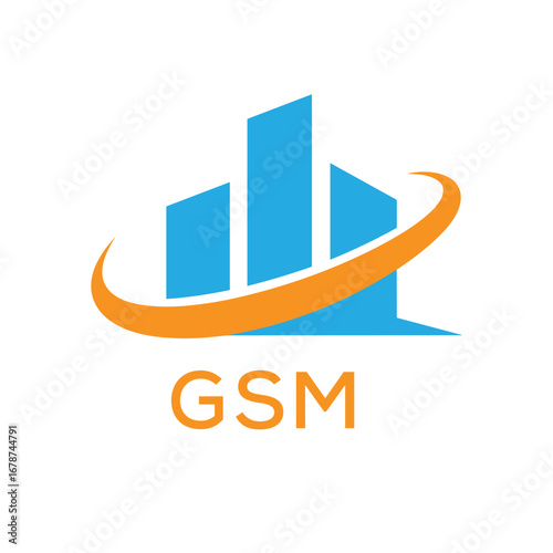 GSM Real Estate Company logo. GSM Modern Building Company logo design for entrepreneur and business. GSM best icon Business Branding.
