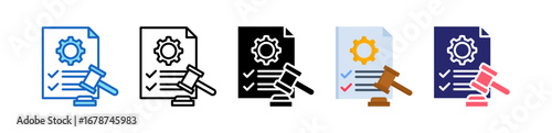 Regulation Multiple Style Icon Set Collection. 