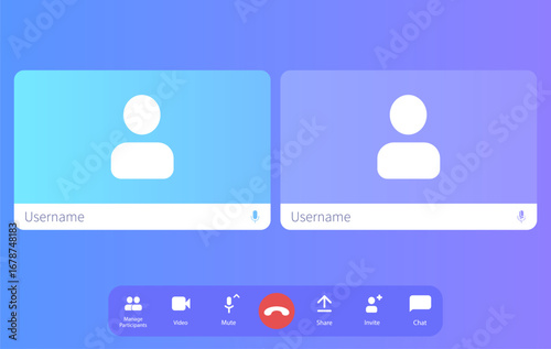 Display of a digital meeting interface with users present.