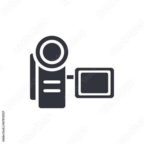 Digital Video Camera Camcorder Icon Graphic Representing Filming Recording Media