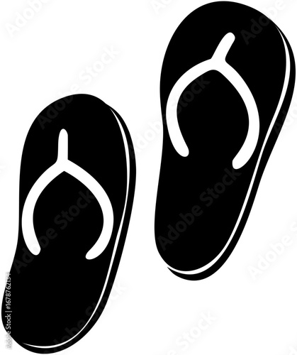 silhouette slip shoe flops