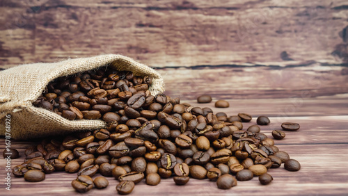 coffee beans in sack