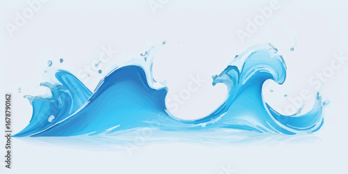 Modern Abstract Ocean Waves Background Aqua Blue Teal Water Texture Perfect for Digital Art Posters and Branding Projects