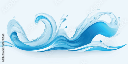 Trendy Modern Abstract Ocean Wave Texture Aqua Blue Teal Gradient Fluid Background for Creative Branding and Digital Use
