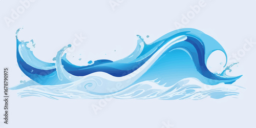 Modern Aqua Blue Teal Ocean Wave Abstract Background Elegant Fluid Water Texture for Social Media and Graphic Design