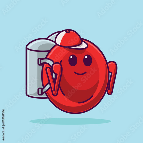 Simple Fighting Cough and Phlegm cartoon vector illustration Collection of Pharmacy day concept icon isolated