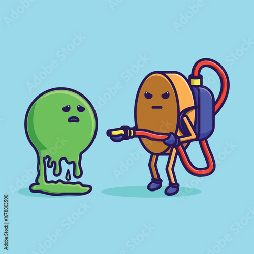 Simple Fighting Cough and Phlegm cartoon vector illustration Collection of Pharmacy day concept icon isolated