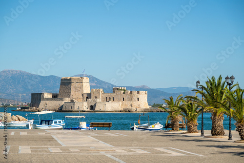 Bourtzi water castle in Nafplio, Greece