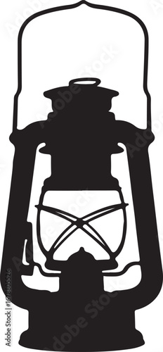  Lantern with handle silhouette silhouette white background.