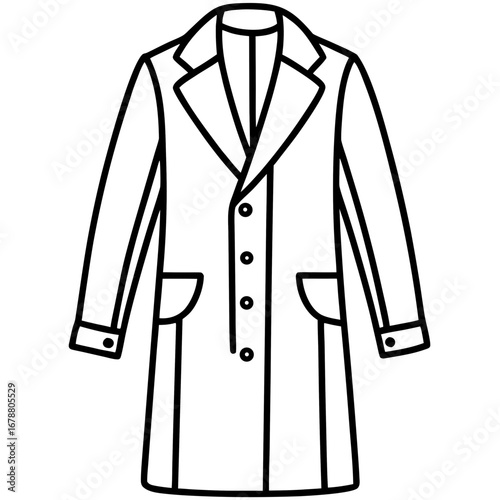 Stylish Overcoat Vector Design