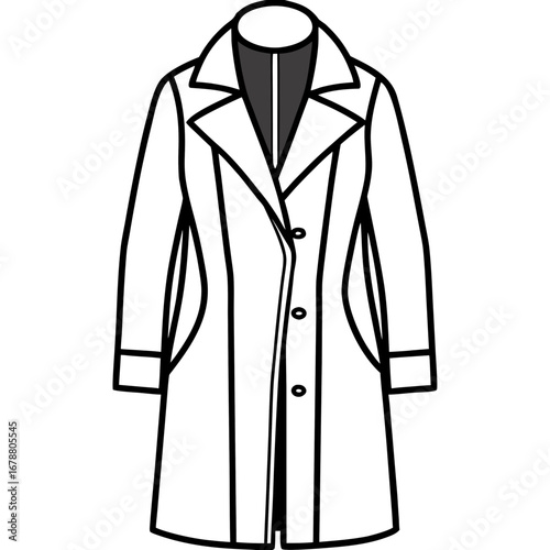 Stylish Overcoat Vector Design