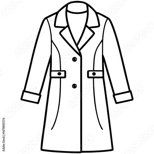 Stylish Overcoat Vector Design