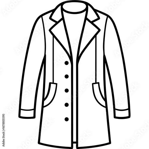 Stylish Overcoat Vector Design