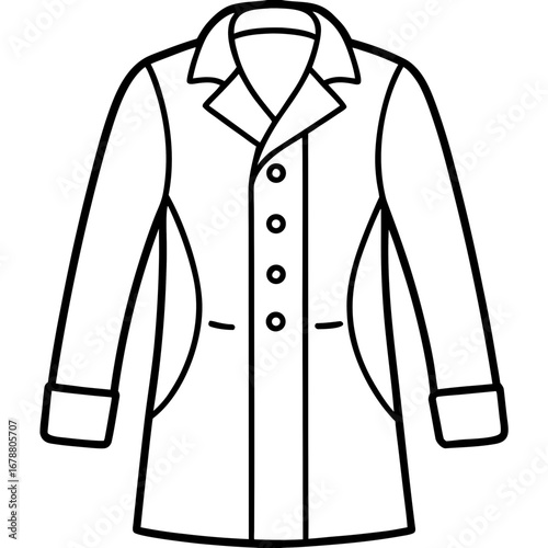 Stylish Overcoat Vector Design