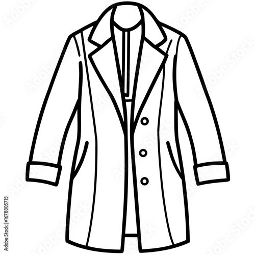 Stylish Overcoat Vector Design