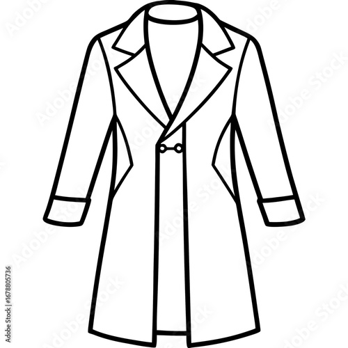 Stylish Overcoat Vector Design