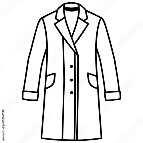Stylish Overcoat Vector Design