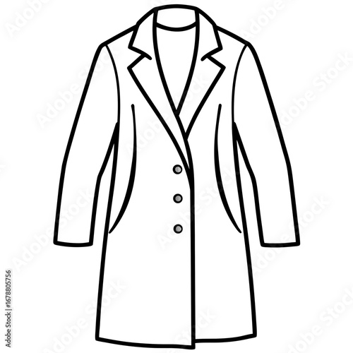 Stylish Overcoat Vector Design