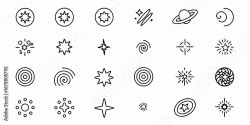 Celestial design elements for creative projects, astrology icons and cosmic symbols, vector set perfect for branding