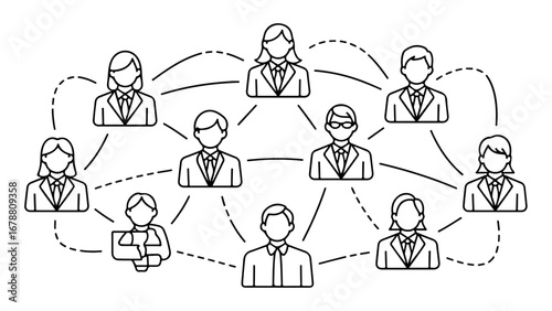 Comprehensive minimalist black line art icon set for business corporate finance marketing communication productivity startup and teamwork concepts