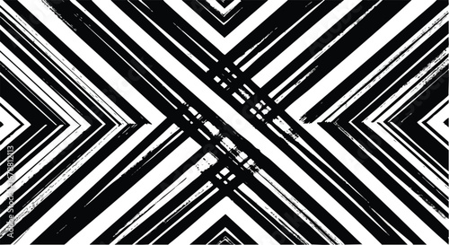 Abstract black and white pattern with intersecting lines creating a geometric design.