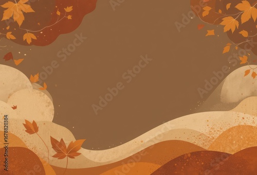 Minimalist autumn background with warm earthy gradients and subtle leaf-inspired textures.