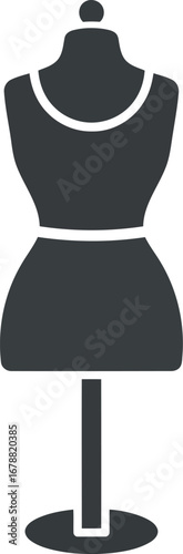 Tailors mannequin icon vector fashion design studio model silhouette vector