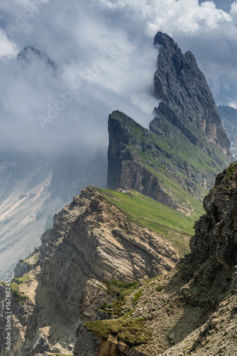 Wallpaper Mural Towering Cliffs of Seceda Ridge in Northern Italy Torontodigital.ca