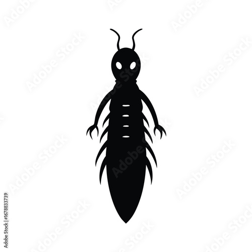 vector illustration of a glowworm