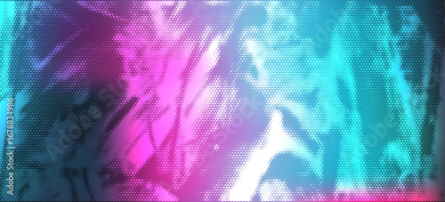 Punk grunge halftone backgrounds in bright colors. Distressed texture with grungy dots in edgy retro style. Neon backdrops with scratches, splatters and messy spotted pattern. Urban graphic design.