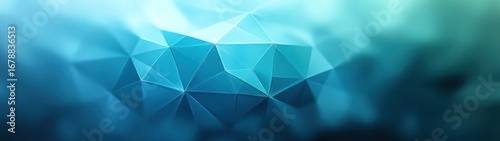 Abstract Geometric Pattern of Blue Triangles with a Soft Gradient