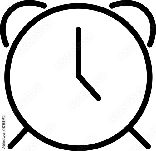 알람 시계 라인드로잉 아이콘(clock line drawing icon)