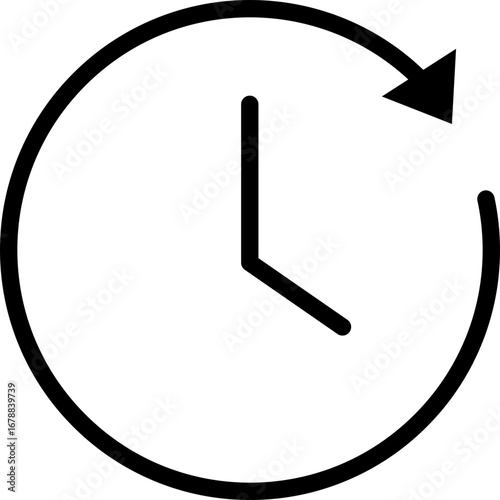 알람 시계 라인드로잉 아이콘(clock line drawing icon)
