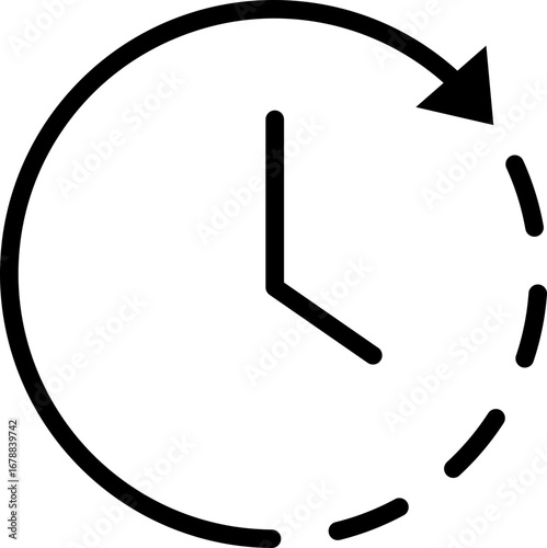 알람 시계 라인드로잉 아이콘(clock line drawing icon)