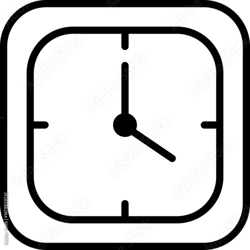 알람 시계 라인드로잉 아이콘(clock line drawing icon)