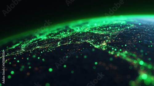 High Fidelity Abstract Visualization of Carbon Capture Technology in Green Light