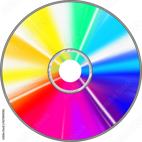 Canvas Print 씨디, 무지개, dvd, music, cd
