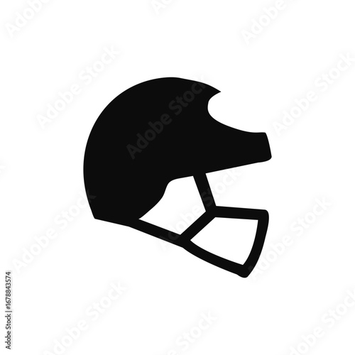 A black helmet with a face mask
