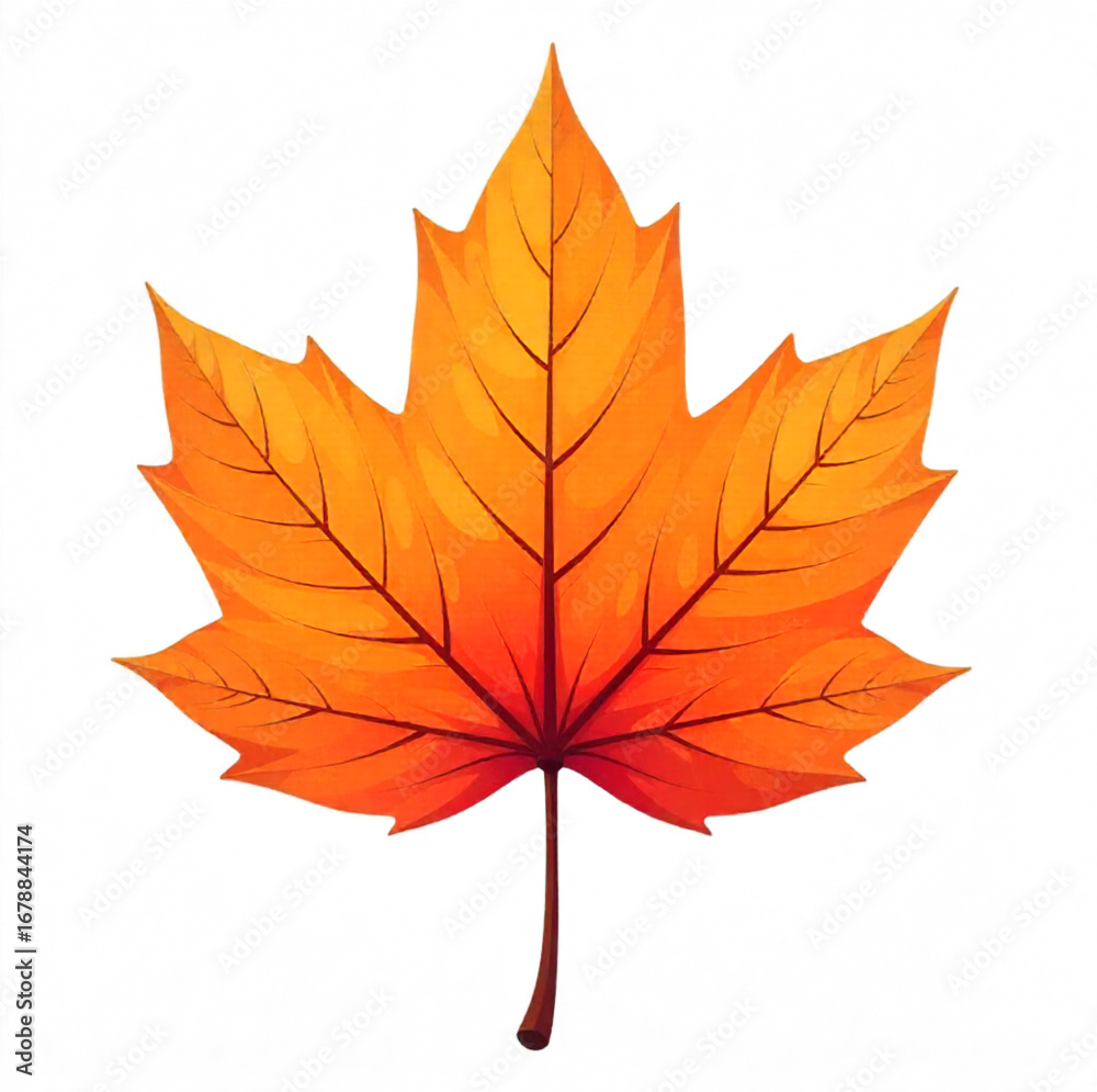 Naklejka premium Autumn mapple leaf, fall leaf