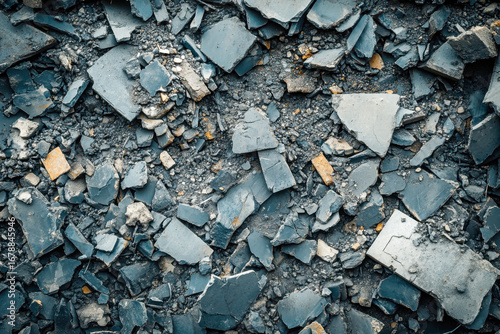 Wallpaper Mural Weathered fragments of asphalt and gravel create a textured surface at a worksite where old pavement has been removed Torontodigital.ca