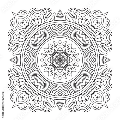 round ornamental round lace pattern