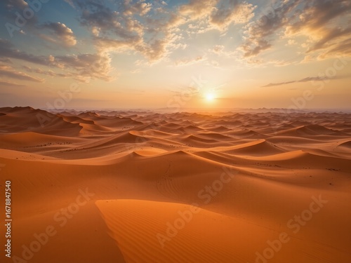 Sunsets over the Siwa Desert, Egypt, Dramatic Scenery