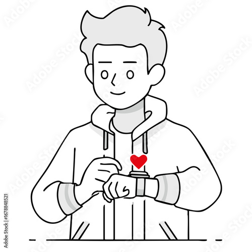 Runner Looking at his Watch