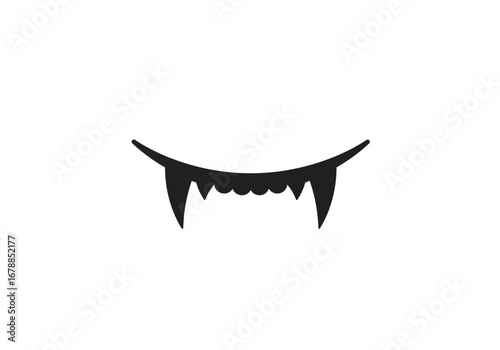 Simple Vampire Fangs Halloween Graphic.