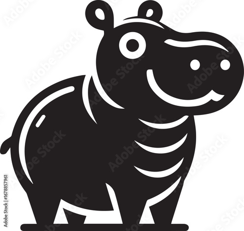 Hippopotamus amphibius vector 