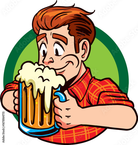 Beer Cravings Illustration – Funny Character Wanting a Beer Concept Art
